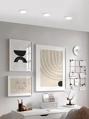 99135 Светодиодный комплект встраиваемых светильников FUEVA 5, 3х2,7W (LED), ?86, ET26, 3х300lm, 3000K, ст в интерьере