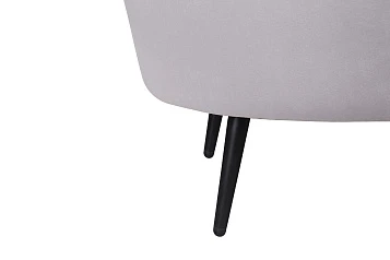 Дизайнерский диван для гостиниц Pearl Triple Grey на черных ножках в интернет-магазине