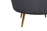 стильное Низкое кресло ракушка Pearl Black Boucle