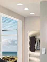 купить 99207 Светодиодный встраиваемый светильник FUEVA 5, 11W (LED), ?166, ET26, IP44, 1350lm, 4000K, сталь