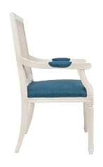 фото Мягкий стул с подлокотниками Wilton White