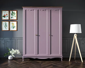 купить стильный Шкаф Leontina Lavanda для одежды трехстворчатый арт ST9327/3L