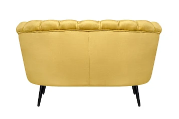 заказать Дизайнерский диван Pearl Double Yellow на черных ножках