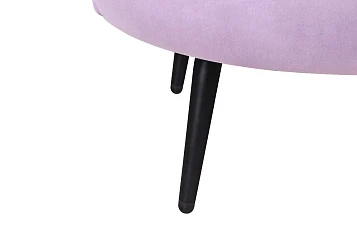 Диван ракушка для гостиниц Pearl Triple Purple на черных ножках