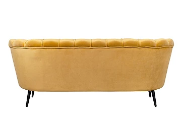 купить Дизайнерский диван Pearl Triple Yellow на черных ножках