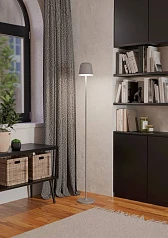 901749 Аккум. торшер сенсорн., димм. MANNERA-L, H1400, 4,3W(LED), IP54, 2400K, 3000K, 4000K, 440lm, алюминий, сталь, серый/пластик, белый