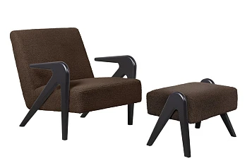 Кресло с пуфом для гостиниц Arrow BR V3 в интерьере