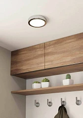 купить стильные 900639 Накладной светильник FUEVA 5, 11W (LED), 3000K, IP44, ?160, сталь, хром / пластик, белый в интернет-магазине