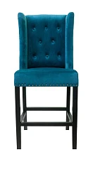 Дизайнерский полубарный стул Skipton Average Blue Velvet