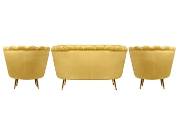 заказать Комплект кресел и дивана ракушка Pearl Double Yellow