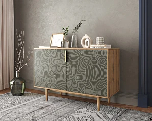 Комод с двумя дверками "Line" R18/browngrey в интернет-магазине