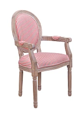 купить красивый Мягкий стул с подлокотниками Volker Arm Pink Pinstripe в интернет-магазине