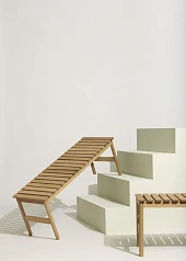 купить стильные БАНКЕТКА ROW HUBSCH 122 СМ, ДУБ, НАТУРАЛЬНЫЙ в интернет-магазине