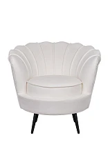 заказать Кресло ракушка Pearl Beige на черных ножках