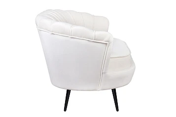 Диван ракушка Pearl Double Beige на черных ножках