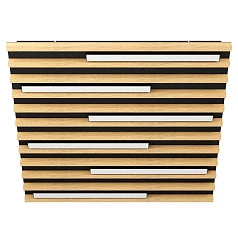 красивые 390427 Настенно-потолочный светильник MARREIRA, 6x8,5W(LED), 6300lm, L575, B575, H60, сталь, черн/дерево на заказ