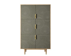 фото Большой комод с шестью дверками "Line" R20/browngrey