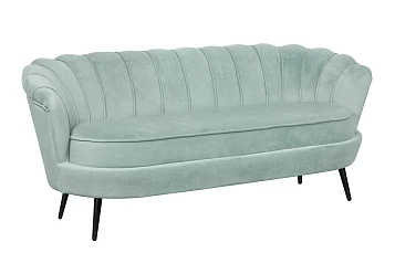 купить Диван ракушка для гостиниц Pearl Triple Green на черных ножках