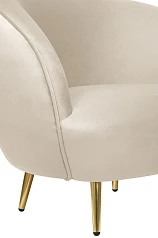 красивое Мягкое кресло для гостиниц Small Benee Beige на заказ