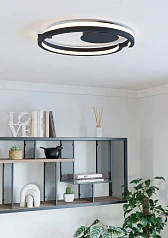 купить 901821 Светодиодный настенно-потолочный светильник с регулировкой цветовой температуры MEZZOMONTE, 1X20W 1X20W(LED LED), 2700-6500K, 2220 2220lm, алюм