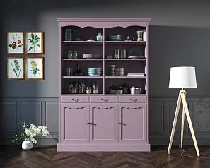 фото Двухсекционный шкаф Leontina Lavanda для посуды арт ST9330/3L в интерьере